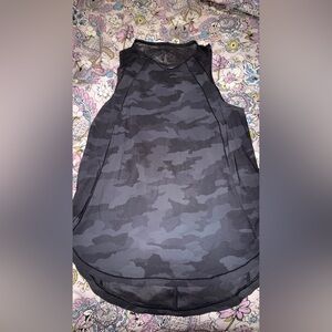 lululemon athletica Black and Dark Gray Camo Athletic Tank Top